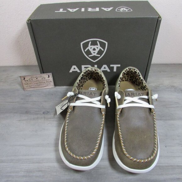 Ariat Women's Hilo Fringe Slip On Shoe Sneaker Brown Bomber 10046957 - Picture 2 of 4